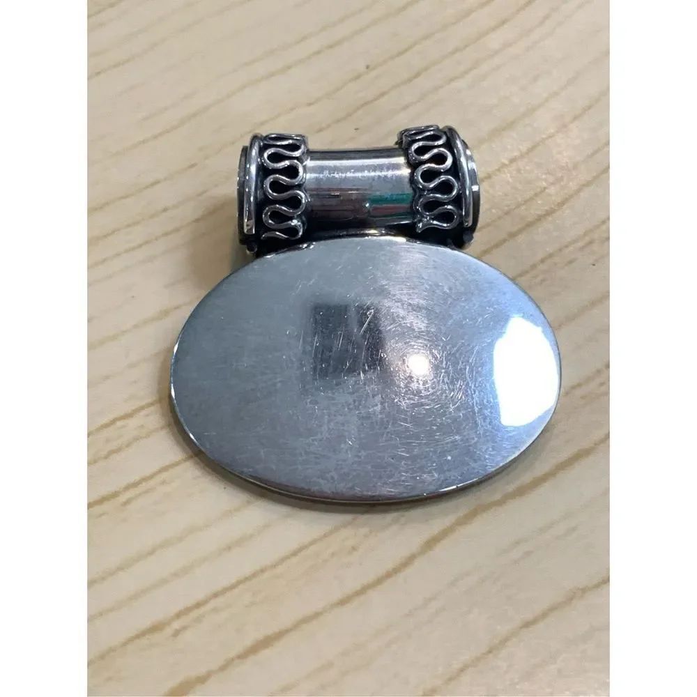 .925 Sterling Silver Oval Pendant #mom #engravable